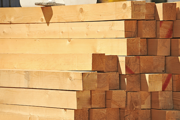 Siberian larch posts - Siberian larch fence posts - House land holz