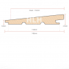 Siberian Larch Cladding Feather Edge profile - House Land Holz