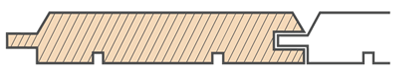 Thermowood V-groove profile