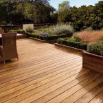 Siberian larch decking 27x120mm - Oiled with UV protective oil (brown shade)