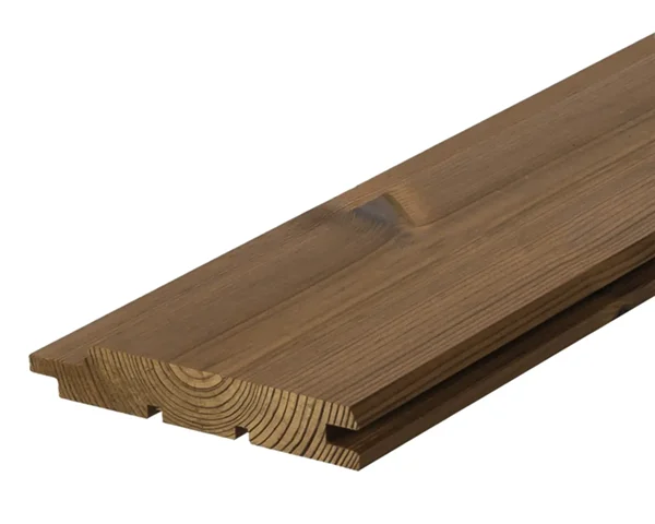 Thermowood cladding v groove profile