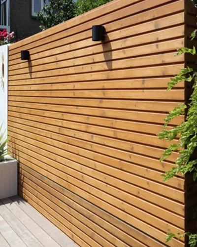 Thermowood rainscreen fencing panels