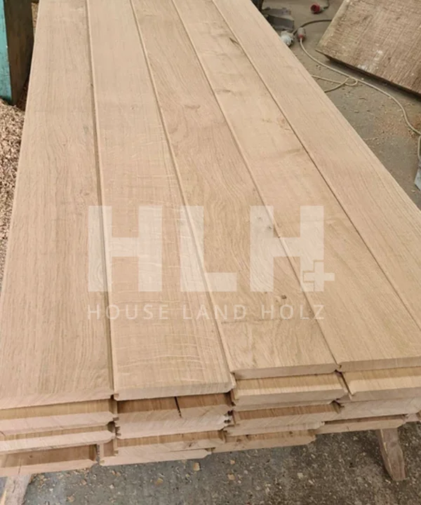 European Oak Cladding V-Groove Profile - House Land Holz