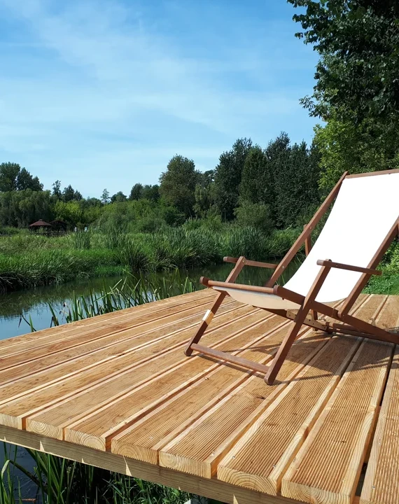 Siberian larch decking ribbed ribbed profile