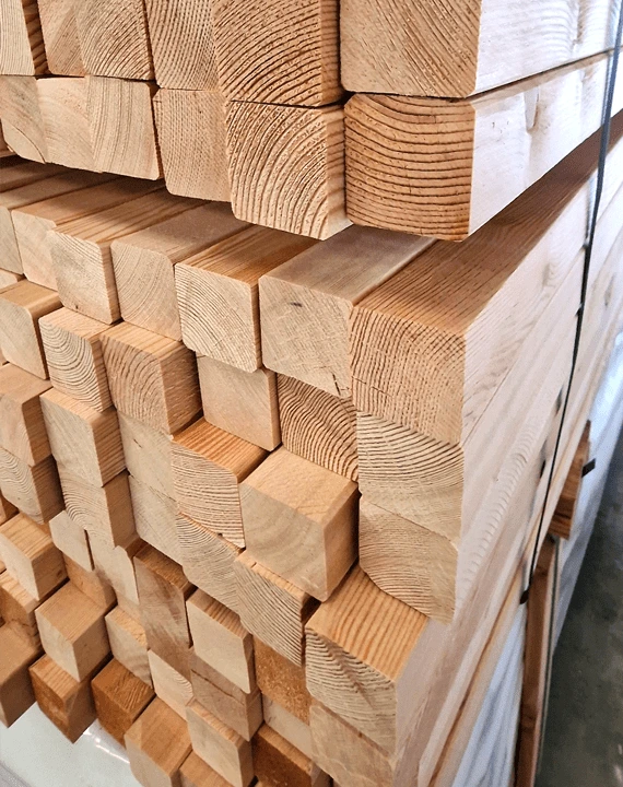 Siberian larch planed posts 45mm - par battens