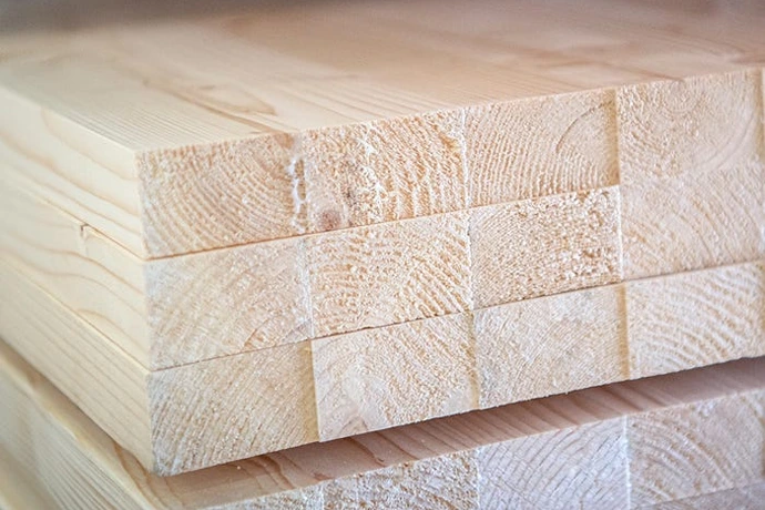 Planed pine battens